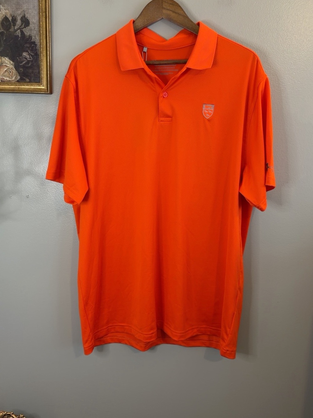 Under Armour Men’s XL Performance Golf Polo Orange HeatGear UPF 50+ NWT - Picture 4 of 9